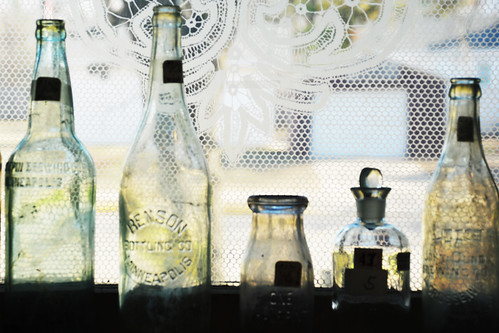 Bottles and lace