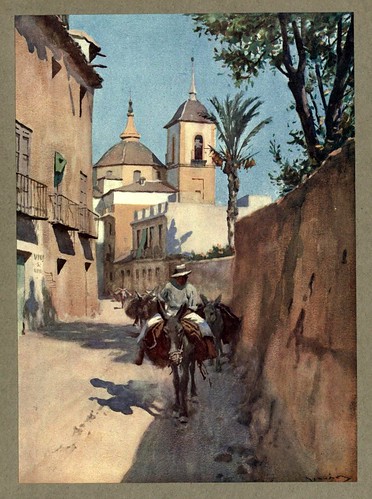 020- La calle de la acequia en Murcia-An artista in Spain 1914- Michael Arthur C.