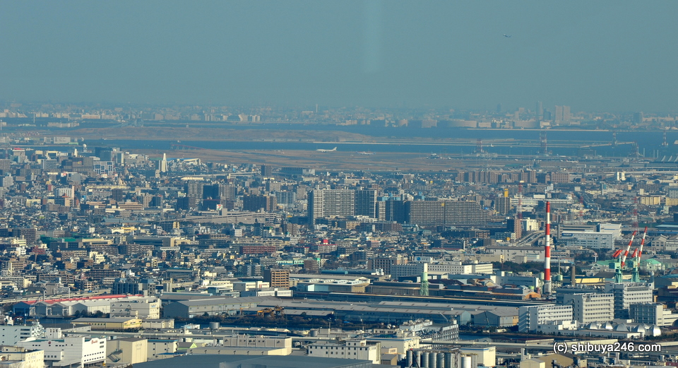 Haneda Airport in the distance.