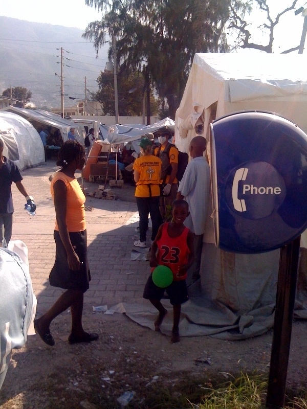 Playing with a ball near the medical tent #HaitiDrDispatch