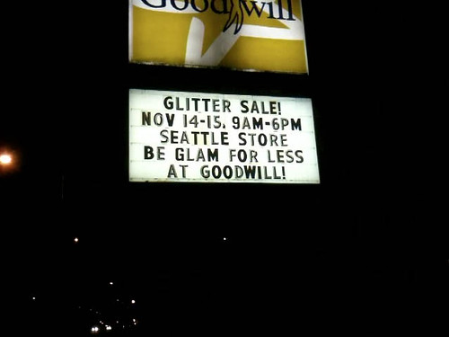Seattle Glitter Sale sign