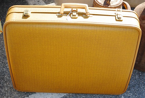 mustard suitcase