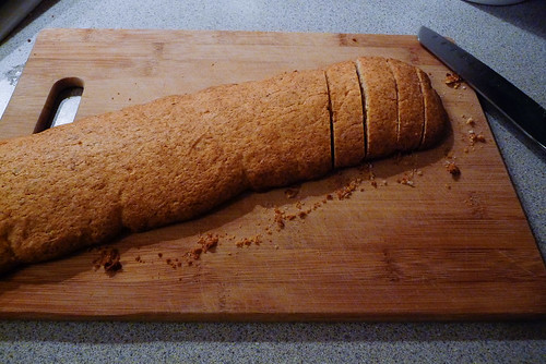 Slice loaf into cookies