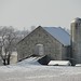 Grey stone barn