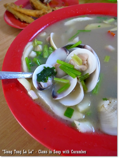 Clams in Soup with Cucumber
