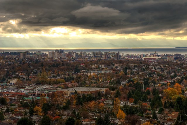victoria b.c skyline from mount tolmie (hdr series) photo