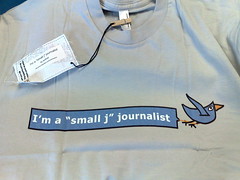 my "I'm a small j journalist" t-shirt arrived