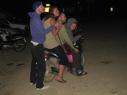 Trying to fit 4 westerners on a scooter...it didn't actually happen