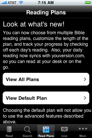 New Bible Reading Plans available