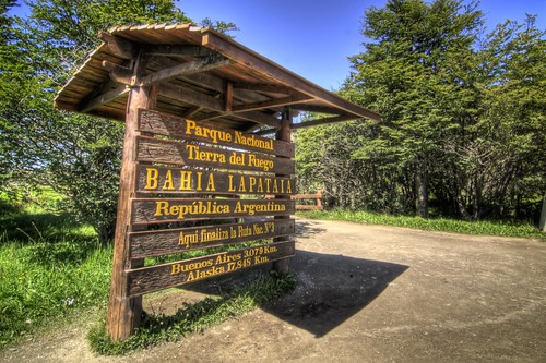 Sign at Bahia Lapataia