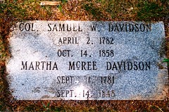 Samuel and Martha McRee Davidson Gravestone