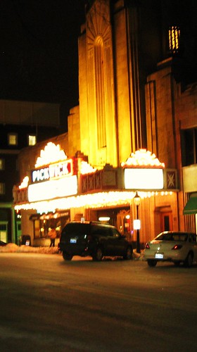 The Pickwick Theatre in uptown Park Ridge Illinois. February 2010.
