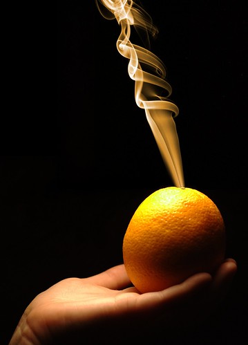 smoking orange