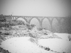 Pont de les 7 Llunes nevat