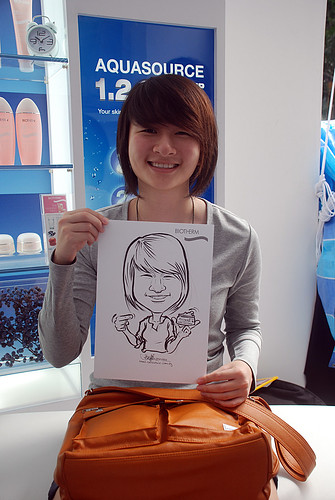 Caricature live sketching for Biotherm Roadshow Loreal - 17