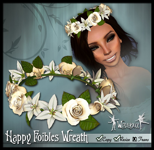 "Happy Foibles" Hair Wreath (cream)