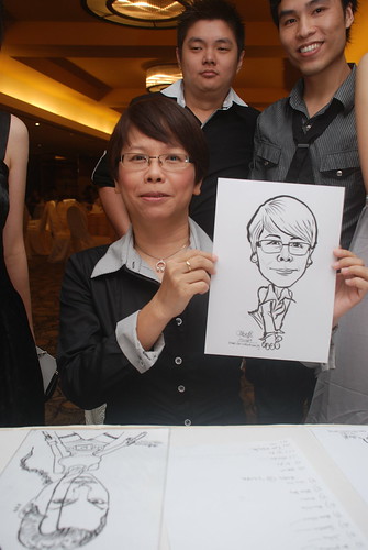 Caricature live sketching for Hock Cheong Printing Pte Ltd D&D 2009 - 5