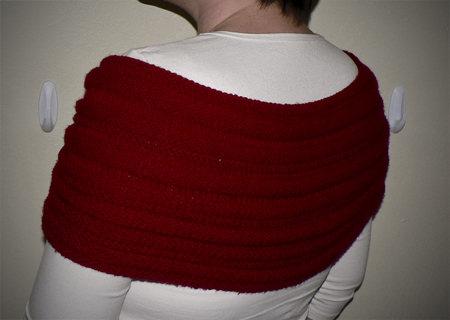 back moebius finished scarf stripes knit