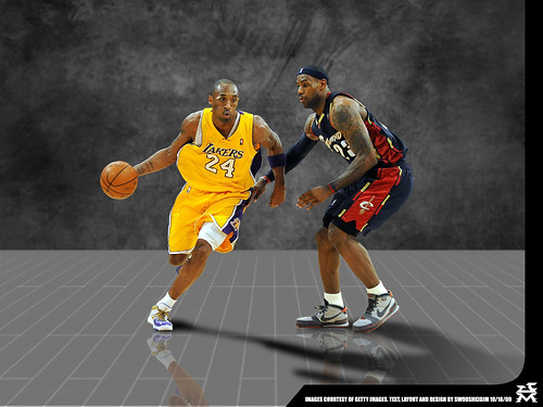 Kobe Bryant/LeBron James Desktop Wallpaper 1024 x 768