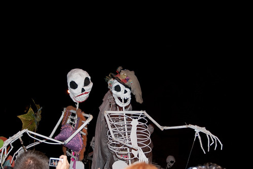 Two of the HUGE Puppets in the parade