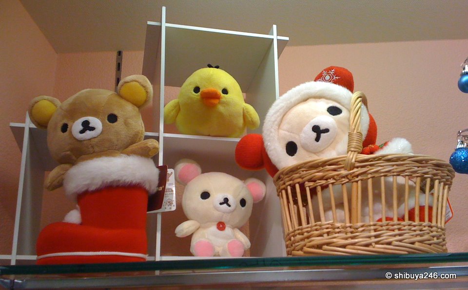 These items were hiding away on the top shelf. Looks like a very happy Rilakkuma Xmas for them