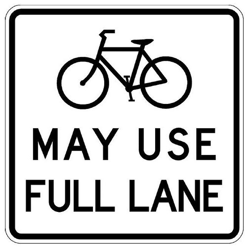 Bicycles May Use Full Lane sign