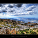 View from the Lookout Building of Mt Wellington, Hobart, Tasmania :: HDR