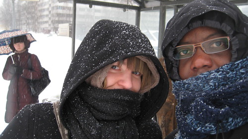 Amanda and Sam in the snow