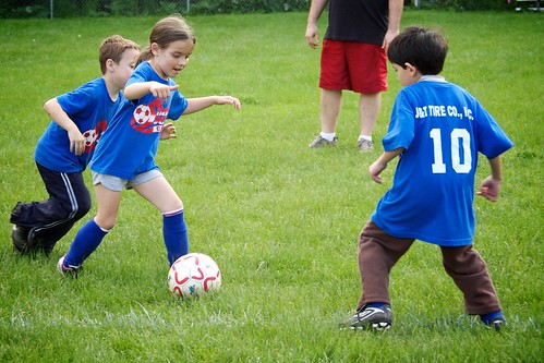 U6 Soccer - In action.