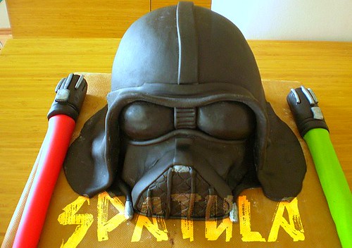 Darth Vader & Lightsaber Cake(Pasta) by Demetin spatulasi