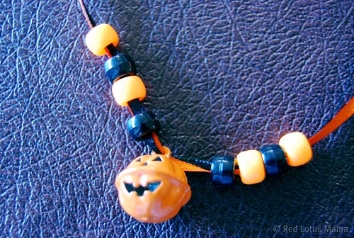 pumpkin bell necklace