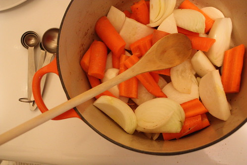 1st pot roast - veggies