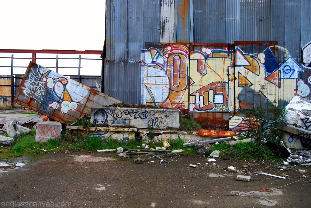 Soya Graffiti Piece in Alameda, California. 