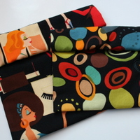 ~honor~  individuality  <br> set of 2 reusable snack bags NYLON lining