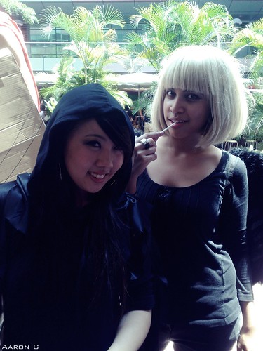 Black riding hood and her white haired friend