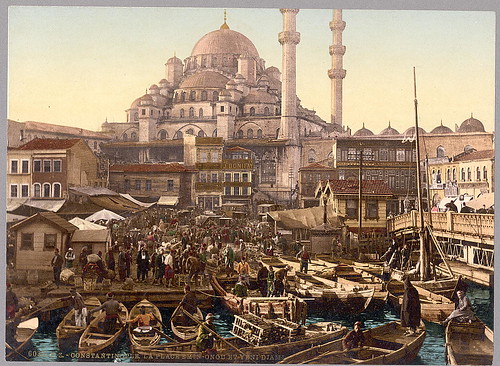 [Yeni Cami mosque and Eminönü bazaar, Constantinople, Turkey] (LOC)