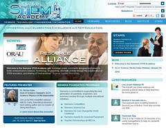 Screenshot of DE's STEM website