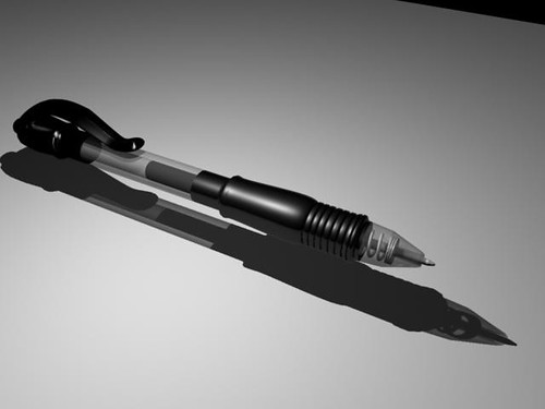Pen modeled with Maya