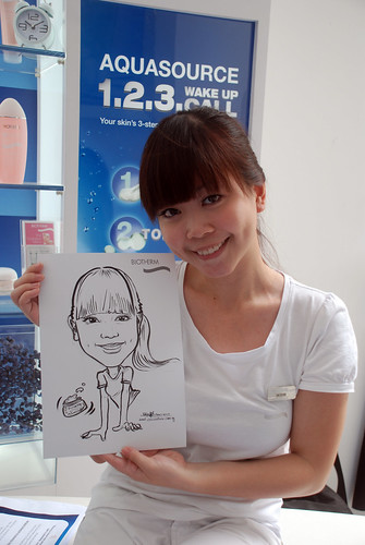 Caricature live sketching for Biotherm Roadshow Loreal - 6