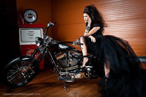 Backstage at Harley Davidson/Marlies Dekkers photoshoot with Ralph Lemarechal