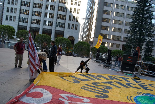 N30 climate justice blockade of Bank of America in San Francisco by Steve Rhodes