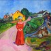 Edvard Munch - Woman in Red Dress (Street in Åsgårdstrand) at Neue Pinakothek Art Museum Munich