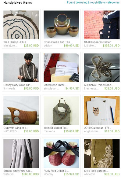 etsy front page