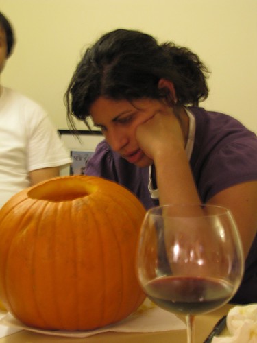 Pensive Pumpkin Carving