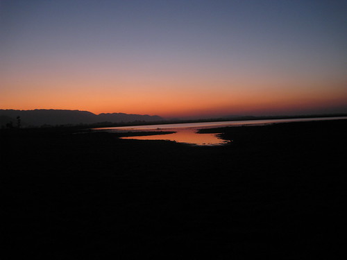 sunset in kaziranga