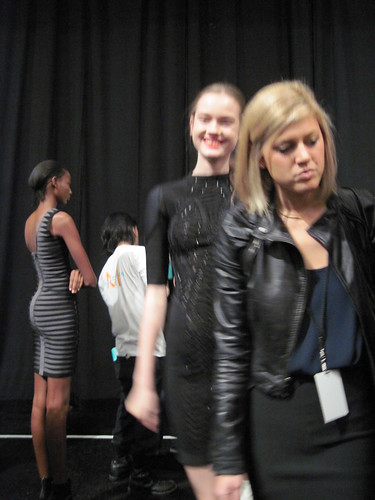 Failed picture of Jac backstage at Herve Leger
