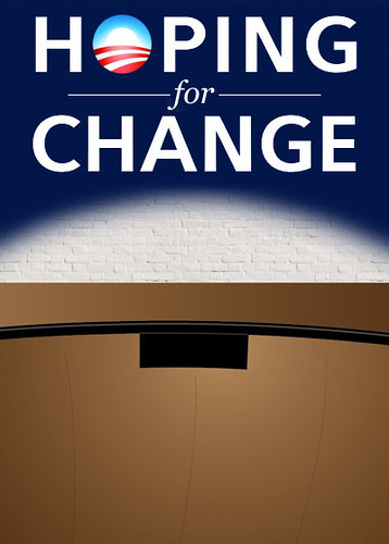 barack obama poster change. Barack Obama Hope and Change Campaign Poster