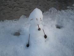 The snowman has given up..