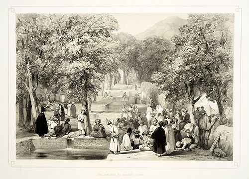 025-La avenida en la tumba de Baber-Sketches in Afghaunistan 1842- James Atkinson