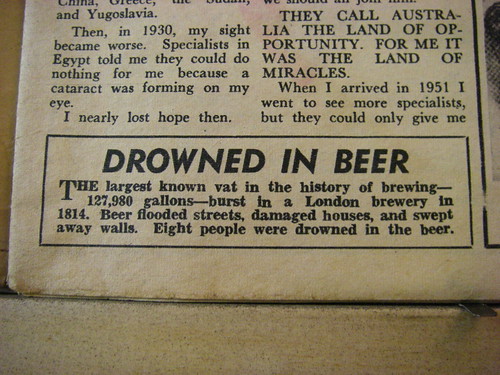 Drowned in beer!